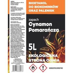 Biopaliwo Bioetanol Paliwo Do Biokominków Premium Plus 5l Aromat Cynamonu i Pomarańczy