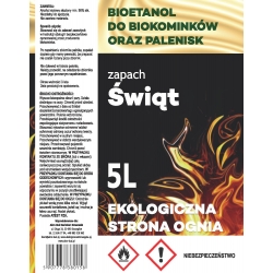 Biopaliwo Bioetanol Paliwo Do Biokominków Premium Plus 5l Aromat Świąt