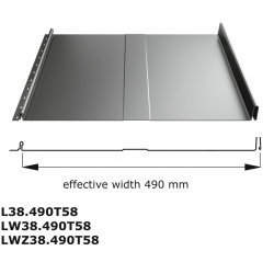 Panel Dachowy LAMBDA® L38 Powłoka Poliester RAL Standard